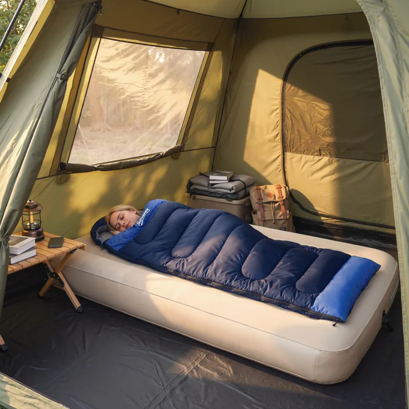 Saco de Dormir Adulto Ligero y Compacto para 3 Estaciones Impermeable Portátil Tamaño Pequeño para Acampar Azul ... - Ogal.Es