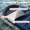 Saco de Dormir Adulto Ligero y Compacto para 3 Estaciones Impermeable Portátil Tamaño Pequeño para Acampar Azul ... - Ogal.Es