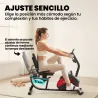Bicicleta Estática con Respaldo de 8 Niveles de Resistencia Volante Asiento Ajustable Pantalla LCD y Soporte - Ogal.Es