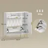 Mueble Zapatero Moderno con 2 Cajones Abatibles Armario y Estantes Ajustables para 10-14 Pares de Zapatos Blanco - Ogal.Es