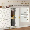 Mueble Zapatero Moderno con 2 Cajones Abatibles Armario y Estantes Ajustables para 10-14 Pares de Zapatos Blanco - Ogal.Es