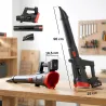Soplador de Hojas Sin Cable 18V con 2 Baterías de 4.0Ah y Cargador Motor sin Escobillas 600W 3 Velocidades Negro - Ogal.Es