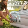 Colchón Hinchable Individual Plegable con Bomba Inflado 3 Min Desinflado 2 Min Bolsa Carga 200 kg 190x97x39 cm C... - Ogal.Es
