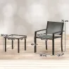 Conjunto de Mesa y Sillas de Terraza Exterior 3 Piezas con 2 Sillas de Textilene Mesa de Vidrio Templado Gris Claro - Ogal.Es