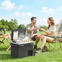 Nevera Portátil Eléctrica 49L con Compresor Doble Zona Control por App Ruedas Asa Telescópica -20? a 20? y Puert... - Ogal.Es
