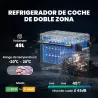 Nevera Portátil Eléctrica 49L con Compresor Doble Zona Control por App Ruedas Asa Telescópica -20? a 20? y Puert... - Ogal.Es