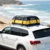 Bolsa de Techo para Coche 425L Impermeable con 8 Correas Alfombrilla Antideslizante Ganchos para Vehículos Amarillo - Ogal.Es