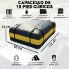 Bolsa de Techo para Coche 425L Impermeable con 8 Correas Alfombrilla Antideslizante Ganchos para Vehículos Amarillo - Ogal.Es