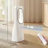 Ventilador de Torre sin Aspas con Mando a Distancia Oscilación 45° 3 Velocidades 3 Modos Temporizador 15H Blanco - Ogal.Es