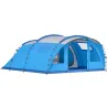 Tienda de Campaña Familiar Tipo Túnel para 5 Personas con 3 Habitaciones Puerta 4 Ventanas Impermeable Fácil Mon... - Ogal.Es
