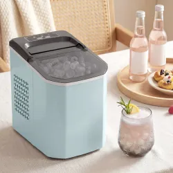 Máquina de Cubitos de Hielo Autolimpiable 12 kg/24H 9 Cubitos Listos en 7 Minutos 2 Tamaños de Hielo 1,5L Depósi... - Ogal.Es