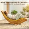 Conjunto de 2 Sillas Mecedoras de Jardín de Madera Ergonómica Plegable con Diseño Listonado 60x156x77 cm Natural - Ogal.Es