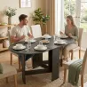 Mesa de Cocina Plegable con Alas Abatibles Mesa de Cocina Plegable de Forma Ovalada Estilo Moderno 163x80x75 cm ... - Ogal.Es