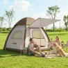 Tienda de Campaña Inflable con Mosquitera Vestíbulo Bomba para 2-3 Personas UPF30+ Bolsa Montaje Rápido Impermeable - Ogal.Es