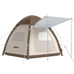 Tienda de Campaña Inflable con Mosquitera Vestíbulo Bomba para 2-3 Personas UPF30+ Bolsa Montaje Rápido Impermeable - Ogal.Es
