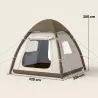 Tienda de Campaña Inflable con Mosquitera Vestíbulo Bomba para 2-3 Personas UPF30+ Bolsa Montaje Rápido Impermeable - Ogal.Es