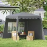 Carpa Plegable Pop-up 2,89x2,89m Cenador Pabellón de Jardín con Paredes Laterales Altura Ajustable Protección UV... - Ogal.Es