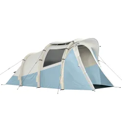 Tienda Campaña Inflable 2-3 Personas con Bomba Dormitorio y Zona de Estar Impermeable 3000 mm Montaje Rápido Azu... - Ogal.Es