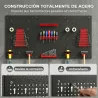 3 Paneles de Herramientas de Pared 28 Piezas cada panel 60x40 cm con Ganchos y Estantes Negro y Rojo - Ogal.Es