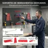 3 Paneles de Herramientas de Pared 28 Piezas cada panel 60x40 cm con Ganchos y Estantes Negro y Rojo - Ogal.Es