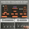 Organizador de Herramientas de Pared de 33 Piezas 120x60 cm con Ganchos Contenedores y Estantes Negro y Naranja - Ogal.Es
