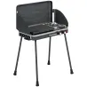 Barbacoa de Gas Portátil 2 en 1 Propano 7 kW de Mesa o de Pie con Plancha Grande Patas Desmontables Negro - Ogal.Es