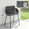 Barbacoa de Gas Portátil 2 en 1 Propano 7 kW de Mesa o de Pie con Plancha Grande Patas Desmontables Negro - Ogal.Es