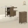 Armario Tabla de Planchar Plegable con Soporte para Plancha y Ropa con Compartimento Abierto,154x55x87 cm, Marrón - Ogal.Es
