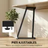 Juego de 4 Patas de Mesa Cuadradas Industriales para Muebles con Pies Ajustables 43x3x72 cm Negro - Ogal.Es