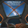 Tienda de Campaña Familiar Tipo Túnel para 4 Personas con 2 Habitaciones Puertas Tragaluces Impermeable Fácil Mo... - Ogal.Es
