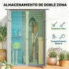 Caseta de Jardín de Madera 115x53x156 cm Armario para Herramientas con Puertas Dobles y Estantes Techo Inclinado... - Ogal.Es