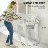 Juego de 4 Sillas de Jardín Exterior Apilables de PP con Respaldo Curvado Asiento de Listones 55x58,5x81,5 cm Bl... - Ogal.Es