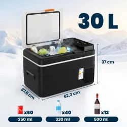 Nevera Portátil Eléctrica 30L con Compresor Control por App Pantalla Luz LED Asa Modos ECO y MAX de -20? a +20 ?... - Ogal.Es