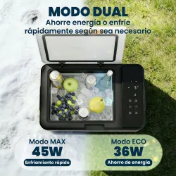 Nevera Portátil Eléctrica 30L con Compresor Control por App Pantalla Luz LED Asa Modos ECO y MAX de -20? a +20 ?... - Ogal.Es