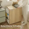 Cesto de Ropa Sucia de Bambú con Tapa 120L con 2 Bolsas con Cordón Extraíbles y Lavables Bolsillos Laterales Nat... - Ogal.Es