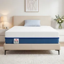 Colchón 190x90 cm Grosor 20 cm Colchón Viscoelástico con Té Verde Firmeza Media Cama Refrescante con Espuma de Gel - Ogal.Es