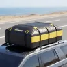 Bolsa de Techo para Coche 594L Impermeable con 6 Correas Alfombrilla Antideslizante Ganchos para Vehículos Amarillo - Ogal.Es