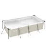 Piscina Desmontable Tubular 394,5x208,3x80,5 cm 6075 L con Marco Metálico Parche de Reparación sin Depuradora Gris - Ogal.Es