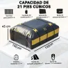 Bolsa de Techo para Coche 594L Impermeable con 6 Correas Alfombrilla Antideslizante Ganchos para Vehículos Amarillo - Ogal.Es