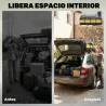 Bolsa de Techo para Coche 594L Impermeable con 6 Correas Alfombrilla Antideslizante Ganchos para Vehículos Amarillo - Ogal.Es