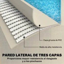 Piscina Desmontable Tubular 394,5x208,3x80,5 cm 6075 L con Marco Metálico Parche de Reparación sin Depuradora Gris - Ogal.Es