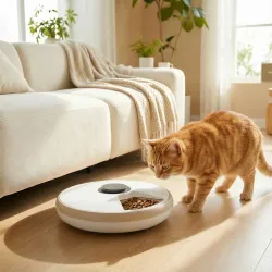 Comedero Automático para Gatos y Perros con Paquete de Hielo Temporizador Programable 6 Cuencos Pantalla LED - Ogal.Es