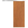 Puerta Corredera con Herrajes 90x210 cm con Rodillo Riel de Aluminio Guía de Suelo Marrón - Ogal.Es