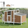 Gallinero para Exterior de Madera 145x90x92 cm para 2-4 Gallinas con Nido Casa Lateral Bandeja Extraíble Marrón ... - Ogal.Es