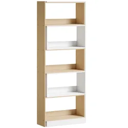 Estantería Expandible 5 Niveles Giratoria 350° Ancho Ajustable Convertible en en L Recta o Compacta 111,5x23,8x1... - Ogal.Es