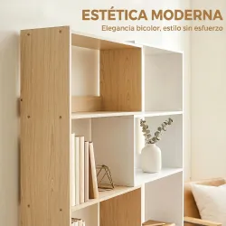 Estantería Expandible 5 Niveles Giratoria 350° Ancho Ajustable Convertible en en L Recta o Compacta 111,5x23,8x1... - Ogal.Es