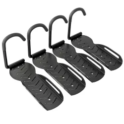 Soportes de Pared para Bicicletas de 4 Piezas Plegables hasta 30 kg con Tornillos para Casa Garaje y Sótano Negro - Ogal.Es