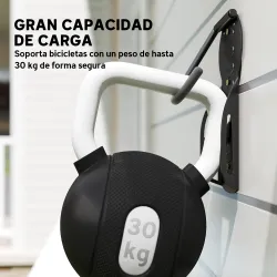 Soportes de Pared para Bicicletas de 4 Piezas Plegables hasta 30 kg con Tornillos para Casa Garaje y Sótano Negro - Ogal.Es