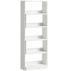 Estantería Expandible 5 Niveles Giratoria 350° Ancho Ajustable Convertible en en L Recta o Compacta 111,5x23,8x1... - Ogal.Es