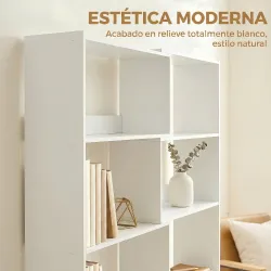 Estantería Expandible 5 Niveles Giratoria 350° Ancho Ajustable Convertible en en L Recta o Compacta 111,5x23,8x1... - Ogal.Es